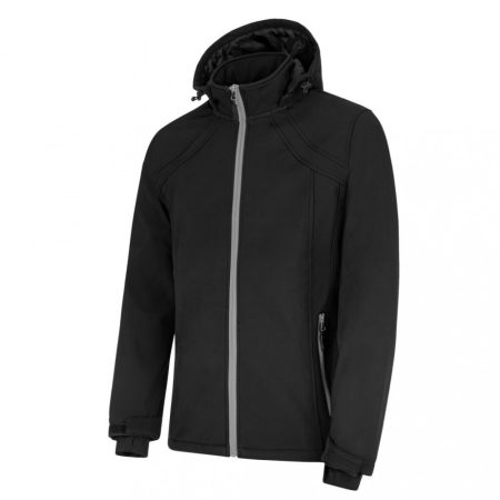 012-K48W-05-M    TARA SOFTSHELL NŐI KABÁT FEKETE SZÜRKE_M   (KOR)