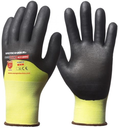 1CRBF07-1CRBF11    EUROCUT 3 SÁRGA VÁGÁSBIZT.3/4 HÁT FEKETE MIKROHAB.NITRIL_7-11   (G)