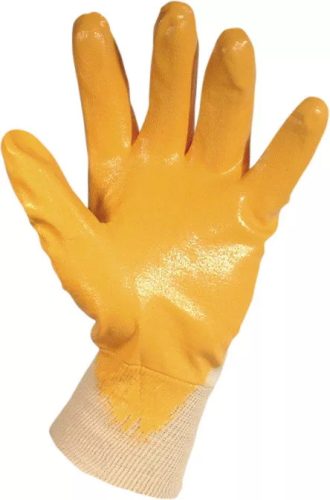 2277-2281    TENYÉREN MÁRTOTT SÁRGA NITRIL KESZTYŰ_7-11   (G)