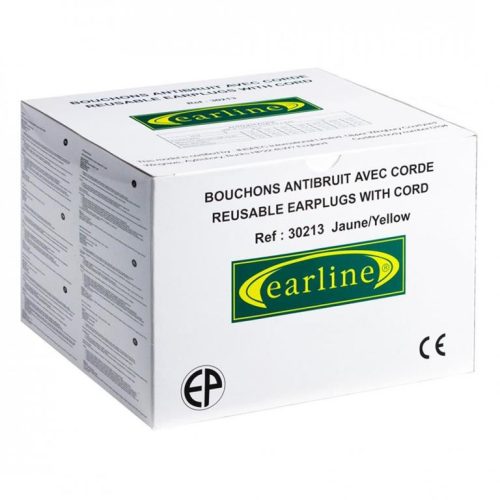 30213     EARLINE - SÁRGA ZSINÓROS, LAMELLÁS FÜLDUGÓ    DOBOZ SNR 30DB   (G) (GHALL)