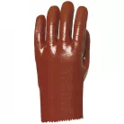 3509-3510    MÁRTOTT PVC KESZTYŰ, BORDÓ, SAV/LÚG/OLAJÁLLÓ, 27CM-ES_9-10   (G)