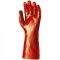   3619-3620    MÁRTOTT PVC KESZTYŰ, PIROS, 36CM HOSSZÚ_9-10   (G)
