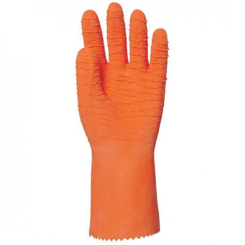 3818-3820    MÁRTOTT NARANCS KREPP LATEX, ÉRDES, VEGYSZERÁLLÓ, 32CM_8-10   (G)