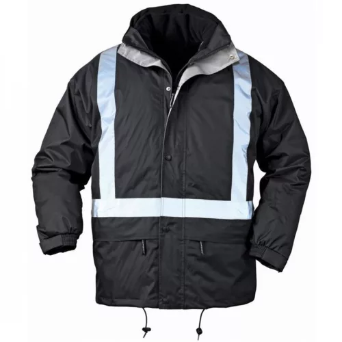 Coverguard  5BODNS-5BODNXXXL     BODYGUARD FEKETE 4/1 TÉLIKABÁT, FÉNYVISSZAVERŐ CSÍKKAL_S   (G)