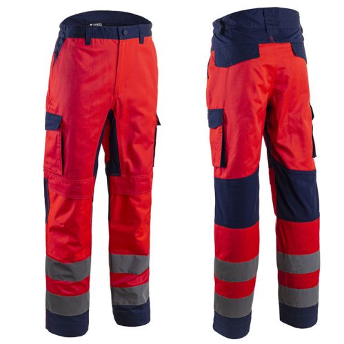 5HBA13000S-5HBA1304XL    HIBANA HI VIZ JÓLLÁTHATÓSÁGI  DERÉKNADRÁG PIROS / SÖTÉTKÉK_S-03XL   (G)