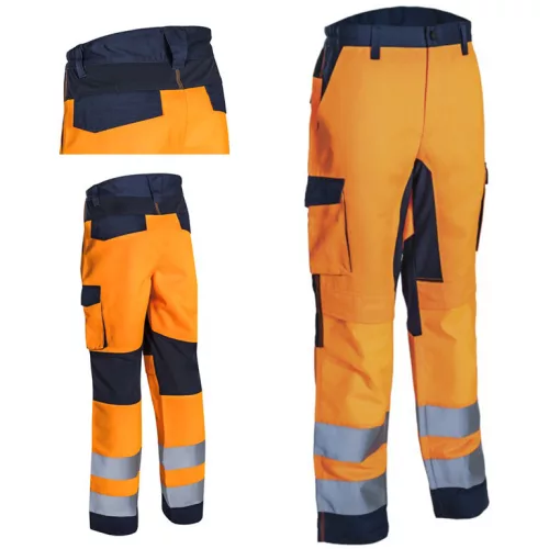 5HBA17000S-5HBA1704XL    HIBANA HI VIZ JÓLLÁTHATÓSÁGI  DERÉKNADRÁG NARANCS / SÖTÉTKÉK_S-03XL   (G)