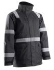 Coverguard  5SEC01000S-5SEC0103XL     SECURITE FEKETE TÉLIKABÁT FÉNYVISSZAVERŐ CSÍKOKKAL_S-3XL   (G)