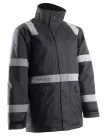 Coverguard  5SEC01000S-5SEC0103XL     SECURITE FEKETE TÉLIKABÁT FÉNYVISSZAVERŐ CSÍKOKKAL_S-3XL   (G)