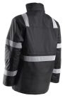 Coverguard  5SEC01000S-5SEC0103XL     SECURITE FEKETE TÉLIKABÁT FÉNYVISSZAVERŐ CSÍKOKKAL_S-3XL   (G)