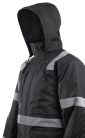 Coverguard  5SEC01000S-5SEC0103XL     SECURITE FEKETE TÉLIKABÁT FÉNYVISSZAVERŐ CSÍKOKKAL_S-3XL   (G)