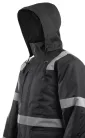 Coverguard  5SEC01000S-5SEC0103XL     SECURITE FEKETE TÉLIKABÁT FÉNYVISSZAVERŐ CSÍKOKKAL_S-3XL   (G)
