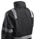 Coverguard  5SEC01000S-5SEC0103XL     SECURITE FEKETE TÉLIKABÁT FÉNYVISSZAVERŐ CSÍKOKKAL_S-3XL   (G)