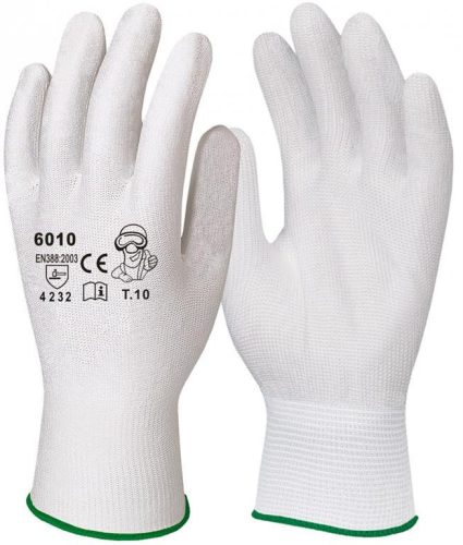 Coverguard  6006-6011   KÖTÖTT RUGALMAS, ÖTSZÁLAS, FEHÉR NYLON SZERELŐKESZTYŰ   (G)
