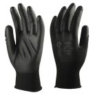 Coverguard  6041    FEKETE PRECÍZIÓS POLIÉSZTER SZERELŐKESZTYŰ, PU MÁRTOTT TENYÉRREL_11   (G)