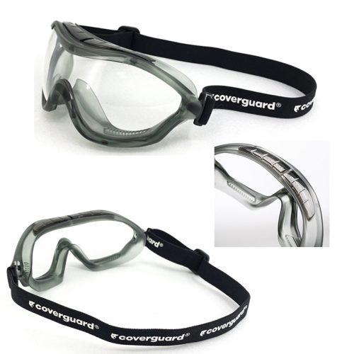 LEO CLEAR víztiszta gumipántos védőszemüveg   (G )