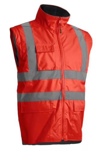 Coverguard  7KANAS-7KANAXXXXL     KANATA 4/1 HI-VIZ PIROS/SZÜRKE PE KABÁT _S-XXXL (csgm)   (G)