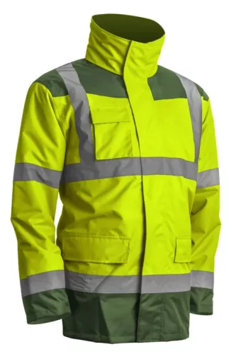 Coverguard  7KANGS-7KANGXXXXL    KANATA 4/1 HI-VIZ SÁRGA/ZÖLD PE KABÁT _S-XXXL (csgm)   (G)