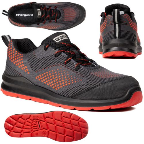 COVERGUARD  9MIL530042     MILERITE (S1P SRC) SZÜRKE / PIROS / FEKETE CIPŐT_42   (G)