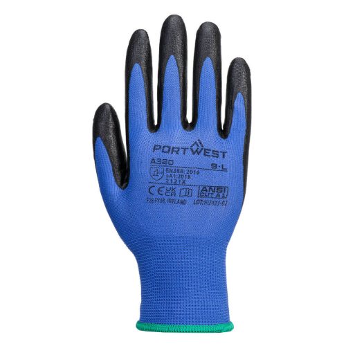 A320BLUXL Portwest Nylon nitrilhab tenyérmártott védőkeszyű