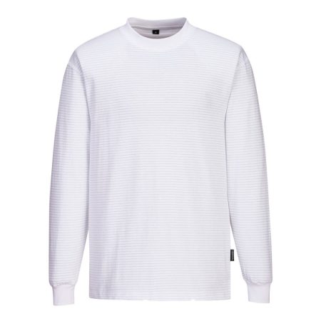 AS22WHRL Portwest Anti -Static ESD Long Sleeve T-Shirt