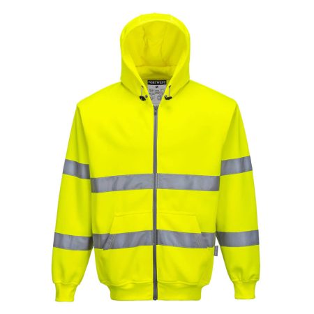 B305YERL Portwest Hi-Vis zipzáros pulóver