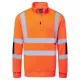 B314ORR5XL Portwest Hi-Vis cipzáras kötött pulóver