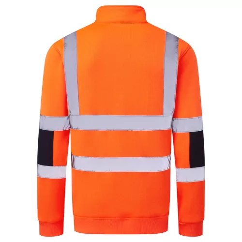 B314ORRXXXL Portwest Hi-Vis cipzáras kötött pulóver