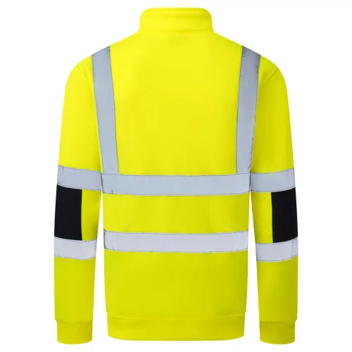 B314YERS Portwest Hi-Vis cipzáras kötött pulóver