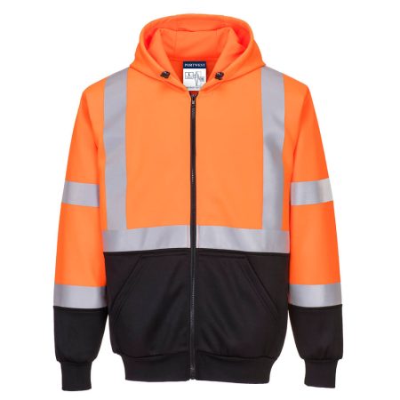 B315OBRXXXL Portwest Hi-Vis kéttónusú kapucnis pulóver