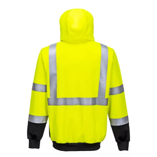 B315YBRXL Portwest Hi-Vis kéttónusú kapucnis pulóver