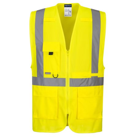 C357YERL Portwest Hi-vis Executive Vest With Tablet Pocket