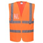 C371ORR4XL Portwest Hi-Vis cipzáras mellény
