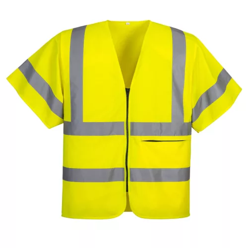 C372YER5XL Portwest Half Sleeve Zip Vest