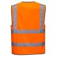 C375ORRM Portwest Hi-Vis cipzáras mellény