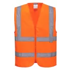 C375ORRXS Portwest Hi-Vis cipzáras mellény