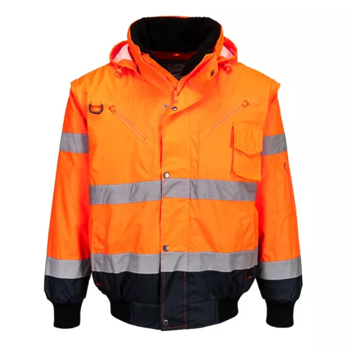 C465ONR4XL Portwest Jól láthatósági bomber munkavédelmi dzseki