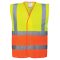  C481YORS/M Portwest Két színű jól láthatósági két csíkos mellény