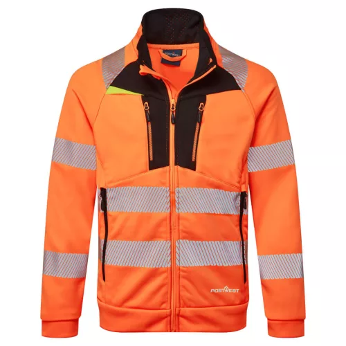 DX477OBR4XL Portwest DX4 Hi-Vis cipzáras pulóver