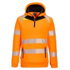DX482OBRL Portwest DX4 Hi-Vis 1/4 Zip Hoodie