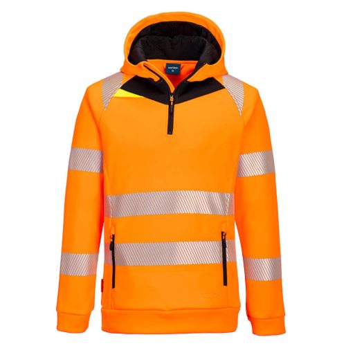 DX482OBRM Portwest DX4 Hi-Vis 1/4 Zip Hoodie