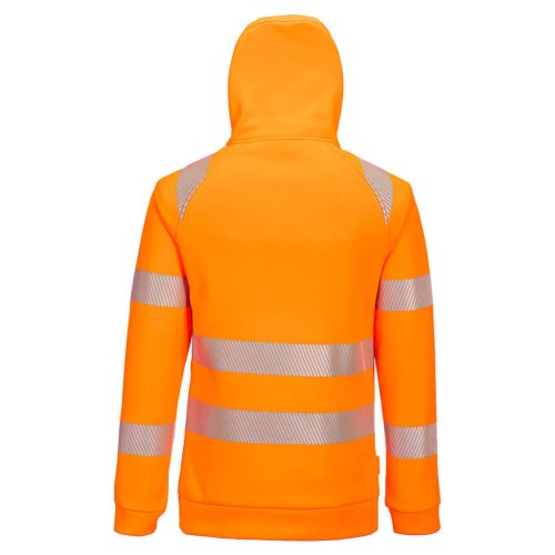 DX482OBRM Portwest DX4 Hi-Vis 1/4 Zip Hoodie