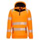 DX482OBRXL Portwest DX4 Hi-Vis 1/4 Zip Hoodie
