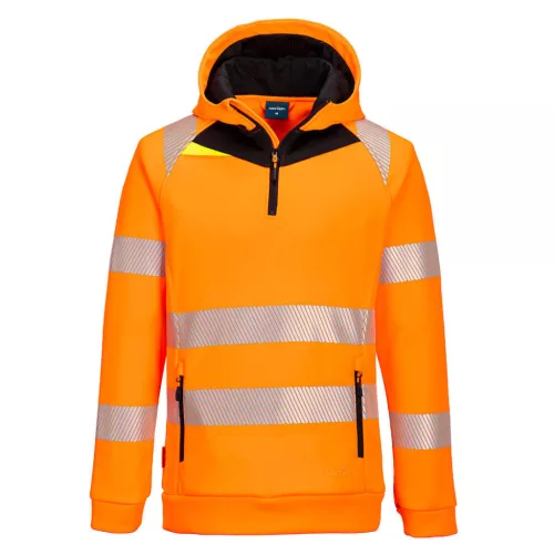 DX482OBRXXL Portwest DX4 Hi-Vis 1/4 Zip Hoodie
