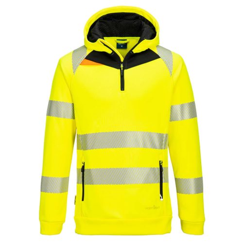 DX482YBRL Portwest DX4 Hi-Vis 1/4 Zip Hoodie