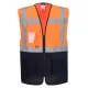 ES076ONR4XL Portwest ES1 Essential Hi-Vis kontraszt cipzáras vezetői mellény