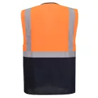 ES076ONRXL Portwest ES1 Essential Hi-Vis kontraszt cipzáras vezetői mellény