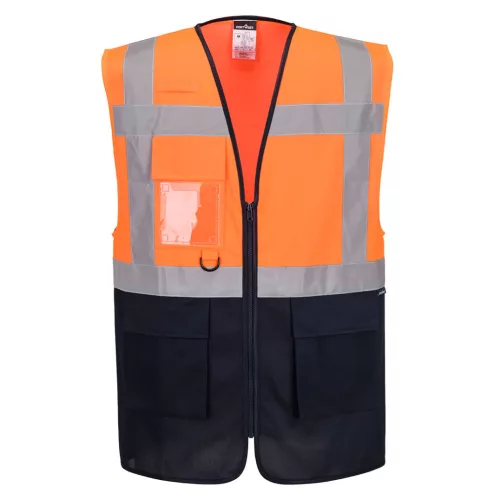 ES076ONRXS Portwest ES1 Essential Hi-Vis kontraszt cipzáras vezetői mellény
