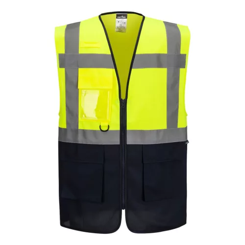 ES076YNRXS Portwest ES1 Essential Hi-Vis kontraszt cipzáras vezetői mellény