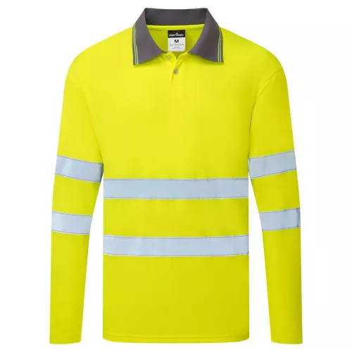 ES277YERL Portwest ES1 Essential Hi-Vis galléros póló