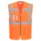  ES376ORR4XL Portwest ES1 Essential Hi-Vis Mesh cipzáras vezetői mellény
